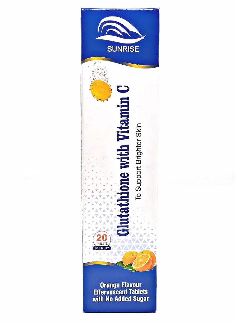 SUNRISE Glutathione 500mg With Vitamin C Effervescent Tablets 20's  - Image 1
