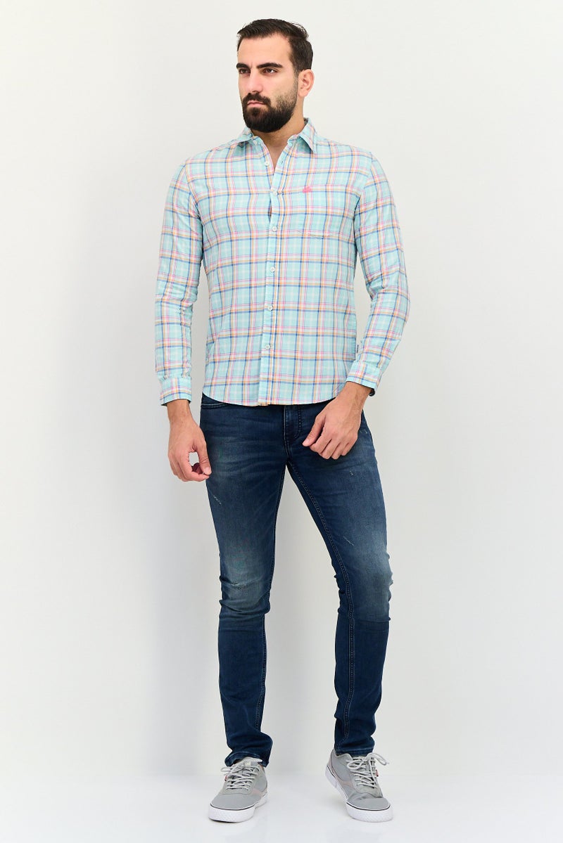 JACK & JONES Men Slim Fit Checkered Long Sleeve Casual Shirt, Multicolor - Image 2