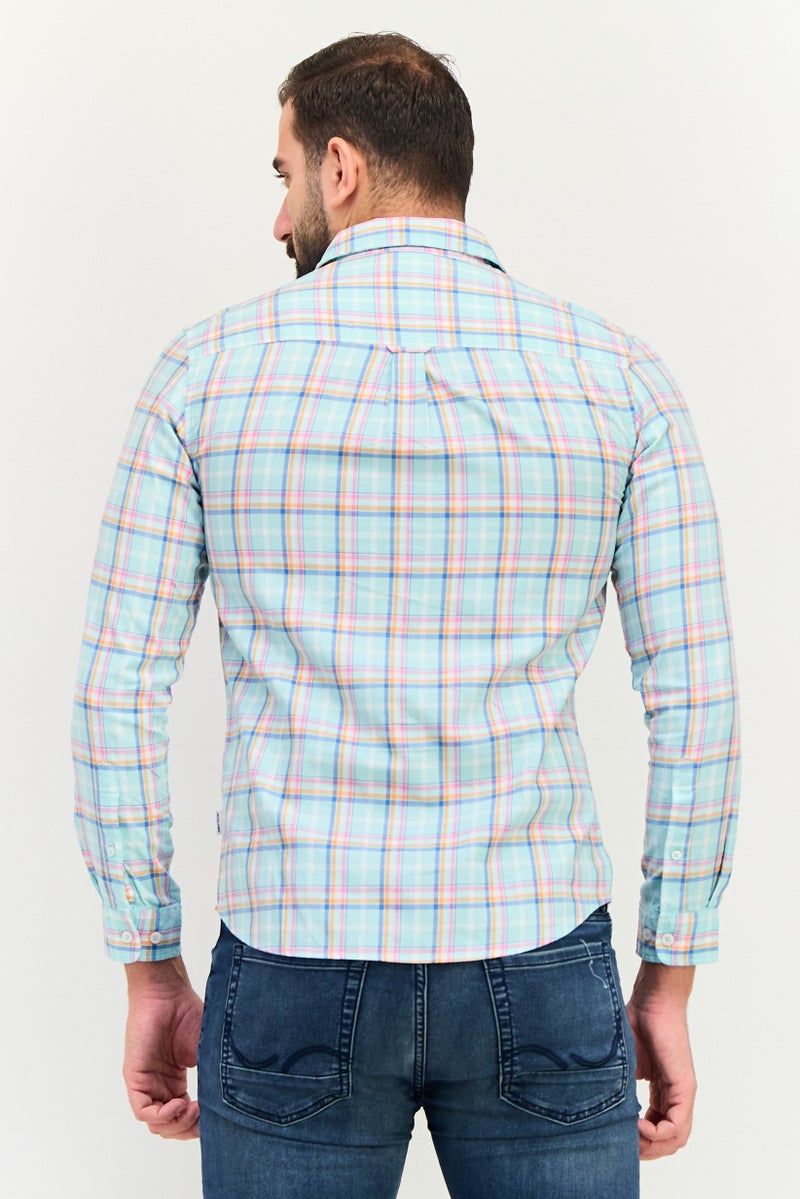 JACK & JONES Men Slim Fit Checkered Long Sleeve Casual Shirt, Multicolor - Image 4