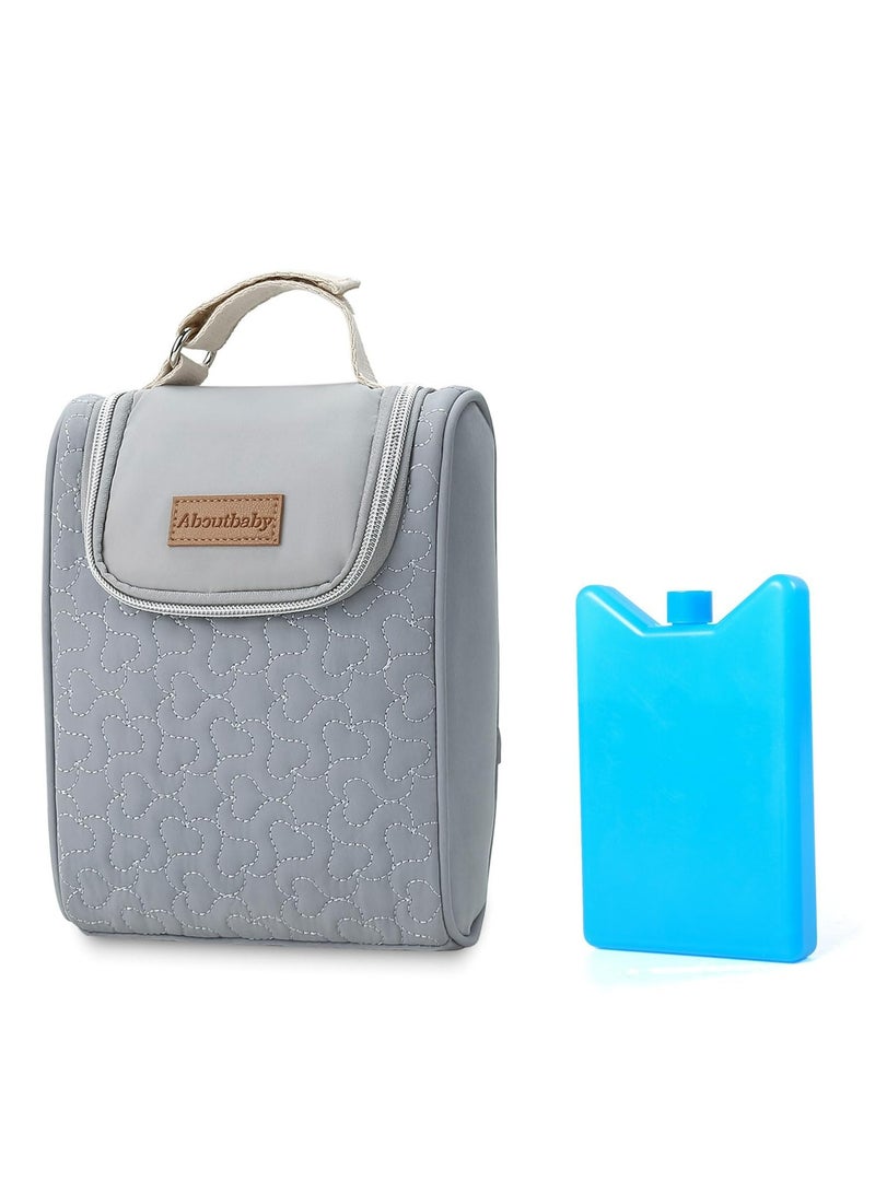 CMGTYYD Baby Cooler Bag Breast Milk Tote Bag, Fits 4 Baby Bottles Up to 9 Ounce Insulated Bottle Bag, Baby Bottle Bag for Working Mom Nursing Mom Daycare Outdoor, Gift for New Mom Nursing Mom Daycare - Image 1