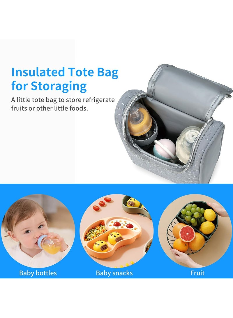 CMGTYYD Baby Cooler Bag Breast Milk Tote Bag, Fits 4 Baby Bottles Up to 9 Ounce Insulated Bottle Bag, Baby Bottle Bag for Working Mom Nursing Mom Daycare Outdoor, Gift for New Mom Nursing Mom Daycare - Image 3