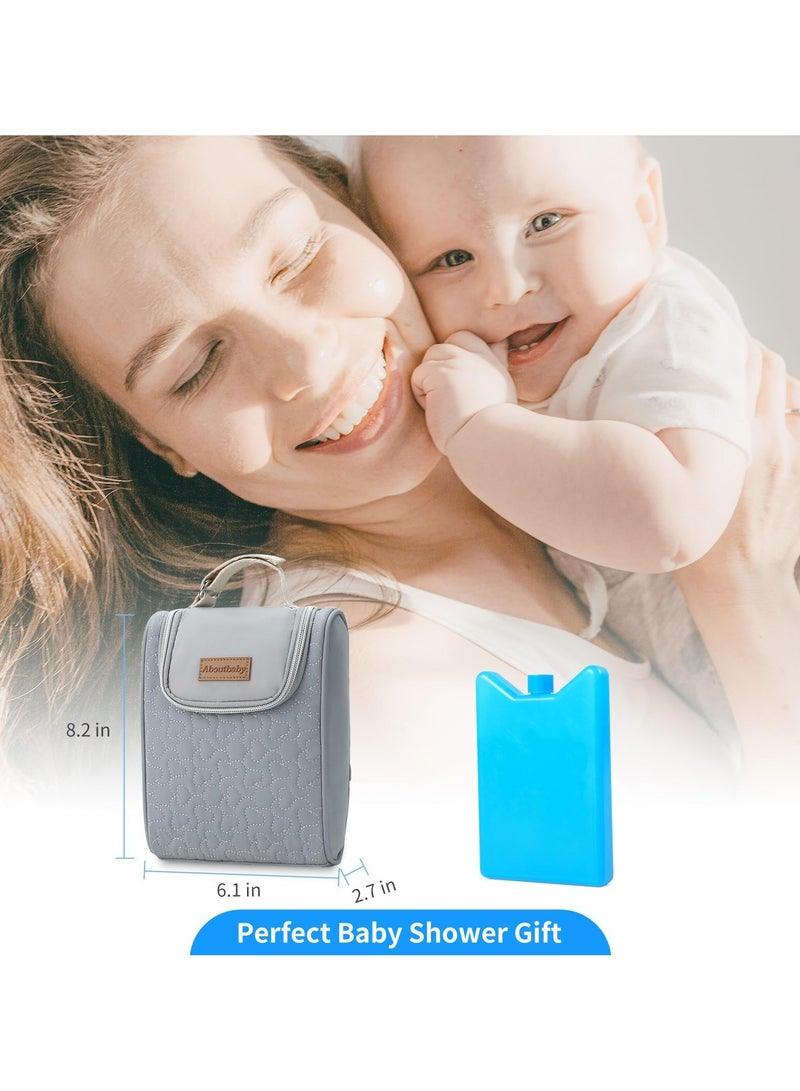 CMGTYYD Baby Cooler Bag Breast Milk Tote Bag, Fits 4 Baby Bottles Up to 9 Ounce Insulated Bottle Bag, Baby Bottle Bag for Working Mom Nursing Mom Daycare Outdoor, Gift for New Mom Nursing Mom Daycare - Image 4