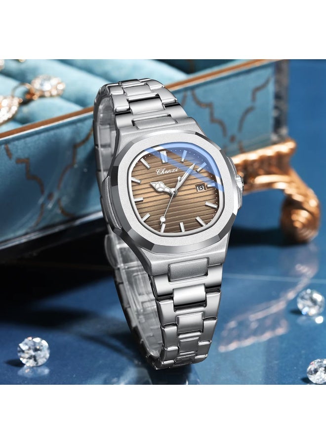 Chenxi Generic
Chenxi 8222 Dawn Steel Band Watch Couple Luminous Waterproof Fashion Business Calendar Women'S Quartz Watch - Image 2