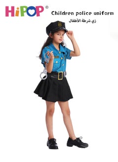HIPOP Police Costumes for Kids,Dress Up Include Clothes,Hat,Handcuffs,Role Cosplay,Party Pretend Play for Girls Boys  - Image 3