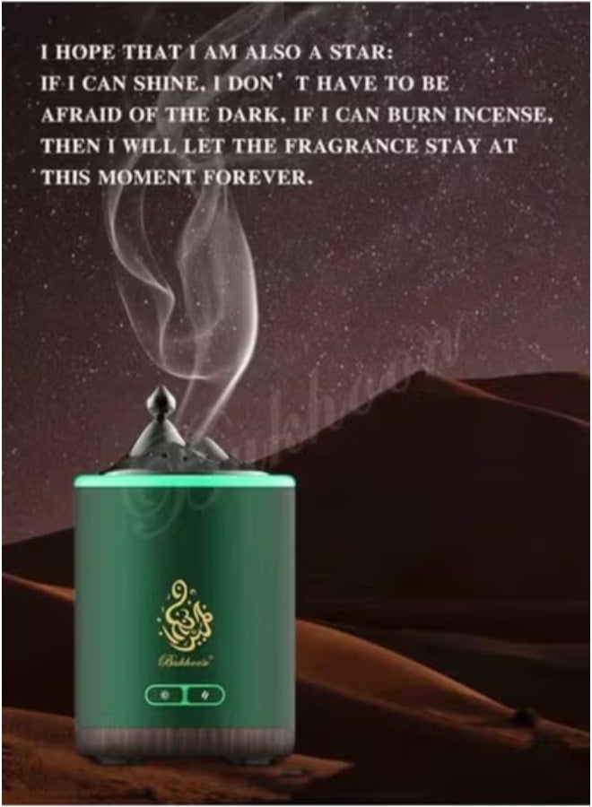 بخور Electric Bukhoor Dukhoon Aroma Diffuser – Portable Rechargeable Incense Burner with USB Power for Home, Office, Car – Compact Mini Design with Quick Heat Function, Long-Lasting Fragrance Diffusion, Safe & Easy Operation, Ideal for Relaxation and Mood Enhancement  - Image 2