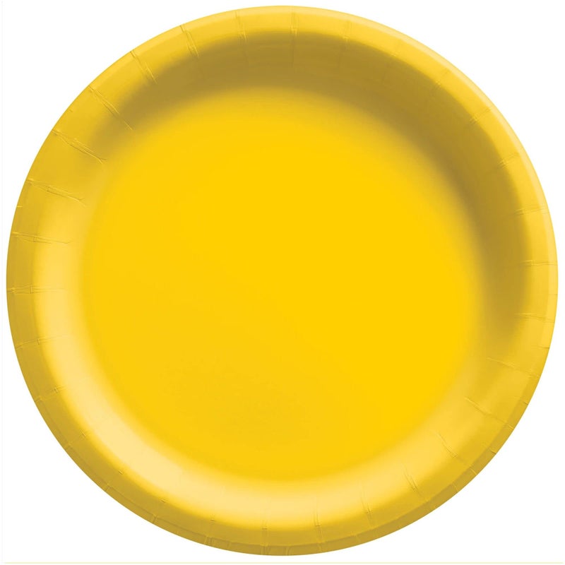 Amscan Yellow Sunshine Disposable Paper Plates - 6.75'', 20 Count - Perfect for Birthdays, Weddings, Baby Showers - Image 2