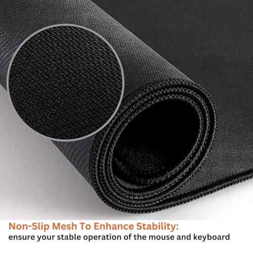 Tukzer Extended Gaming Mouse Pad, Desk Mat, High-Speed Mouse Tracking & Control | Stitched Edges, Non-Slip Rubber Base| for Computer Laptop Keyboard Office Home (Astronaut) - Image 5