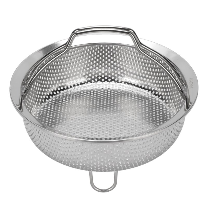 Steam Basket with Foldable Handle 304 Stainless Steel Multifunctional Colander Steam Insert for Electric Rice Cooker Pot 14cm / 5.51in - Image 5