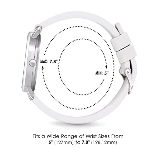 Speidel Original Scrub Watch™ for Nurses, Medical Professionals, Mens and Womens Watch with Second Hand Nursing, Nurse Watches for Women Men, Waterproof 12 and 24 hr Time - White - Image 5