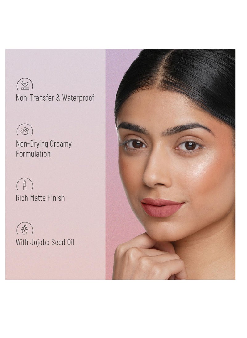 سويس بيوتي أحمر شفاه سويس بيوتي مقاوم للماء غير قابل للنقل مع زيت بذور الجوجوبا، لمسة نهائية غير لامعة، تدوم طويلاً، صبغة عالية الصبغة، رويال مارون 3 جم - Image 2