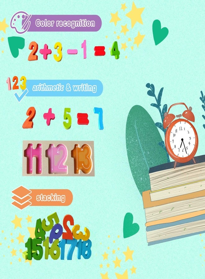 أحجية الأرقام - أحجيات خشبية مونتيسوري للأطفال الصغار من 3 إلى 5 سنوات | لعبة تعليمية للأشكال | مكعبات أرقام للأطفال | هدية تعليمية لمرحلة ما قبل المدرسة - Image 4