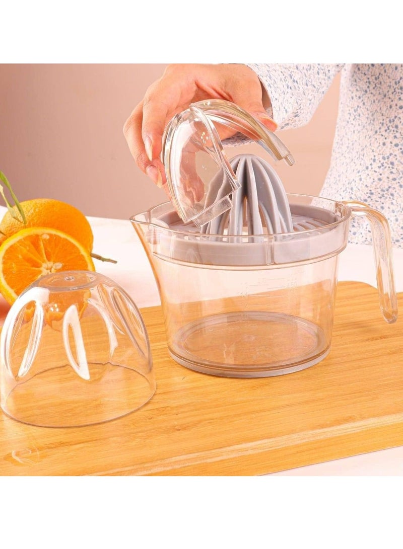 فينيكس عصارة برتقال أكريليك يدوية وعصارة برتقال وإبريق 2 في 1-1 قطعة رمادي - Image 1