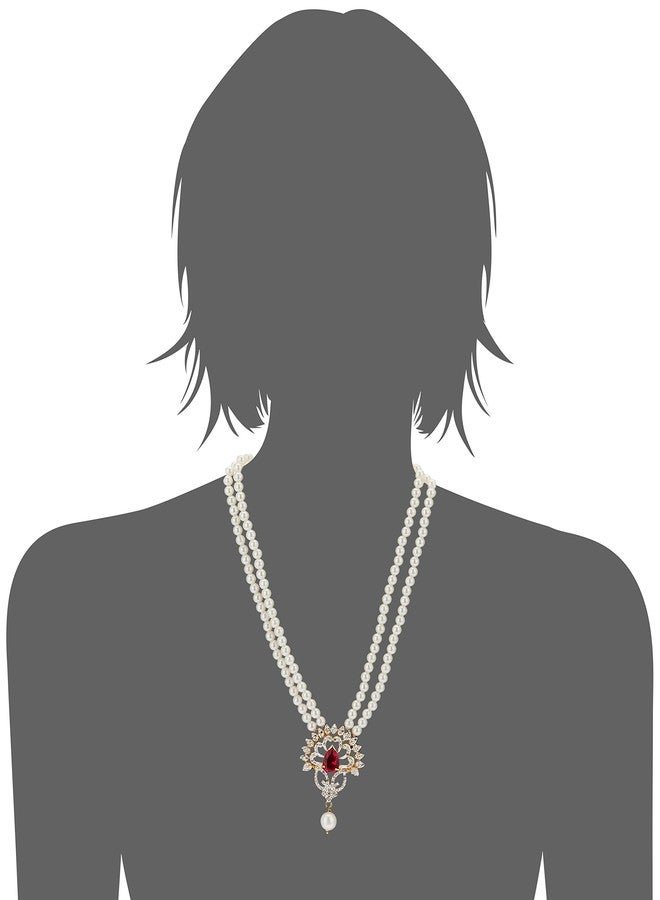 Estele Latest Pearl Design Necklace Set for Women Traditional Jewellery Set for Women - Image 4