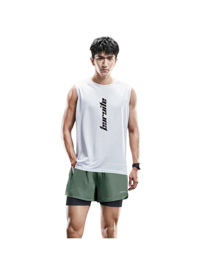 BURUITE Running Sports Suit Men'S Ice Silk Vest T-Shirt Quick-Drying Clothes Loose Marathon Track And Field Training Fitness Shorts - Image 3