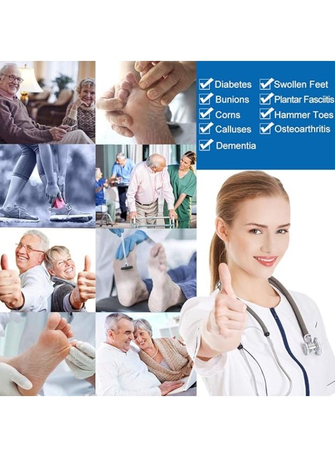 السحب أحذية يو يون النسائية لمرضى السكري بإغلاق قابل للتعديل، أحذية خفيفة الوزن ومضادة للانزلاق، واسعة العرض، مناسبة لعلاج الوذمة والتهاب اللفافة الأخمصية والتهاب المفاصل وتورم القدمين. - Image 5