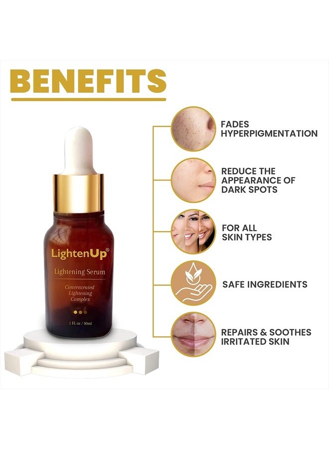 OMIC LIGHTEN-UP Skin brightening Serum, 1 Fl oz / 30 ml, for Face, Armpits, Hands, Knees and Body, with Argan Oil and Shea Butter - Image 2
