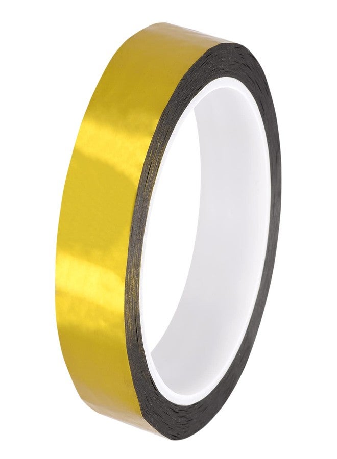 MECCANIXITY Gold Tone Metalized Tape 1 Inch x 55 Yards Decor Tape for Detailing Accent Wall, Graphic Arts - Image 1