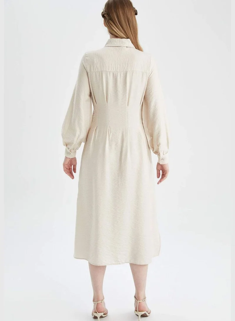 DeFacto Woman Regular Fit Regular Long Sleeve Woven Dress
