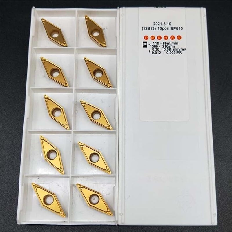 VBMT160408 HQ Carbide Insert 10pcs Pack for Indexable Milling and Turning Tools - Image 2