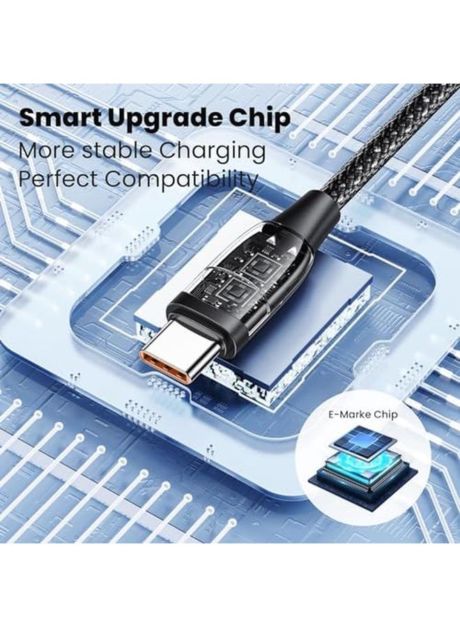 erorex 60W Usb C Multi Charging Cable 4Ft 5 In 1 5A Fast Sync Charger Adapter Usb C To Type C To Micro Nylon Braided Cable For Laptop Tablet Phone - Image 5