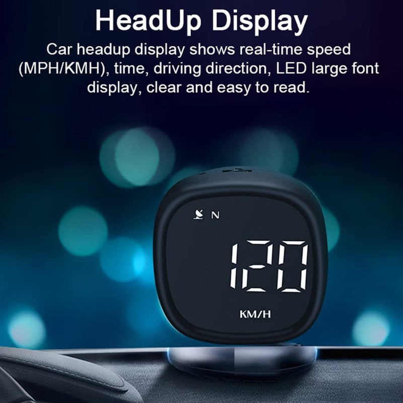 Eacam Salt resistant coating LED Digital Car HUD Headup Display Speedometer Support MPH/KMH Time Display Overspeed Alarm Fatigue Driving Reminder with Light Sensor Wear resistant - Image 2