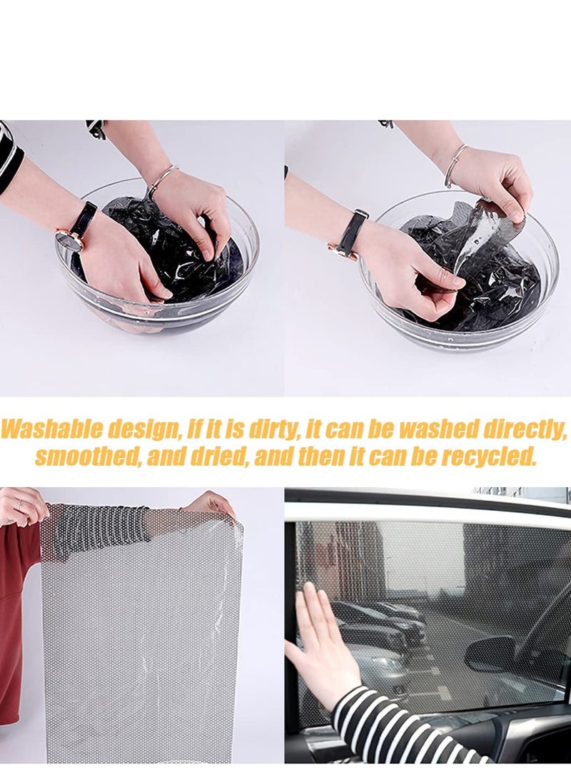 SYOSI Sun Visor Sunshade Extender for Car Side Window Windshield Sun Shade Anti-Glare Car Sun Visor Protects from Sun Glare, Snow Blindness, UV Rays, Universal for Cars, SUVs Trucks 4 Pack  - Image 4