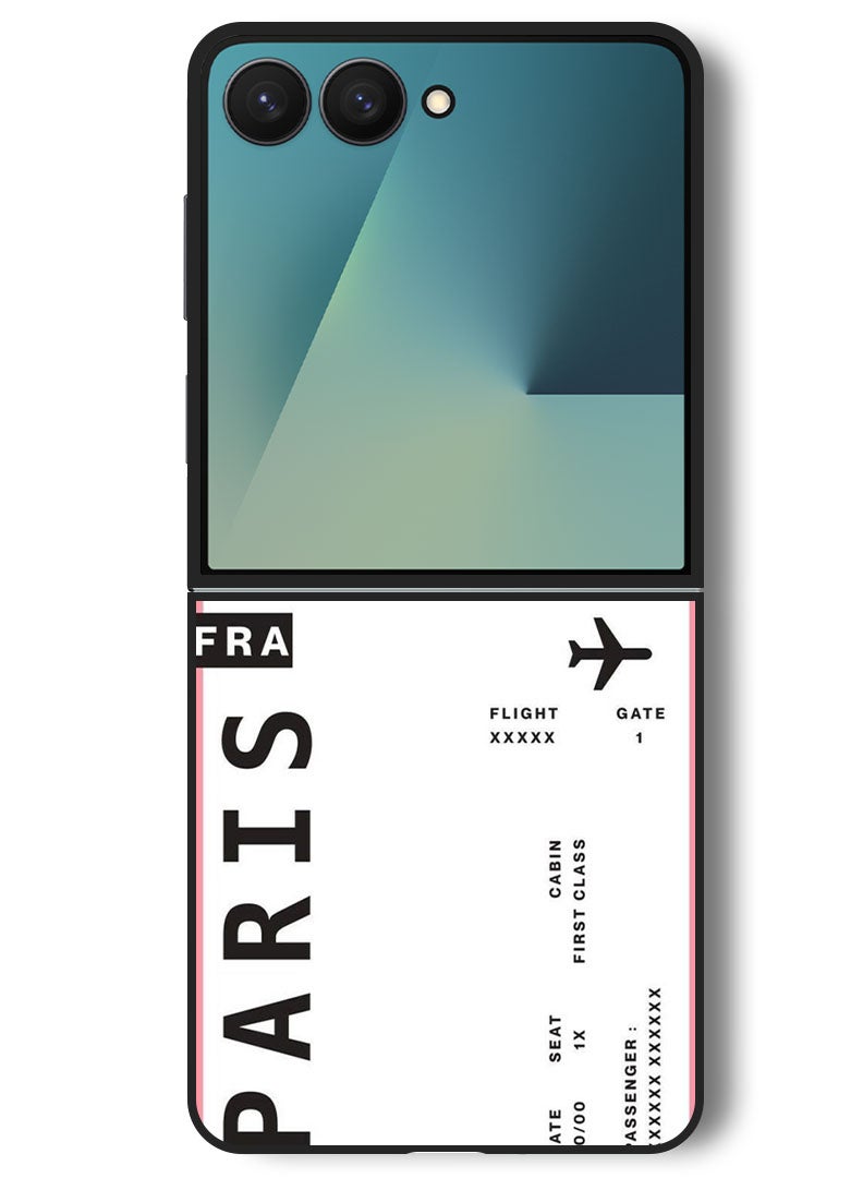 Theodor Case Compatible with Samsung Galaxy Z Flip 7 - 6.9 Inch Protection Shockproof Bumper Cover Paris Pass - Image 1