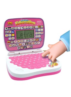 Generic Pink Educational Laptop Toy, Children Learning Computer English Learner Early Education Learning Laptop Early Education Machine  - Image 1