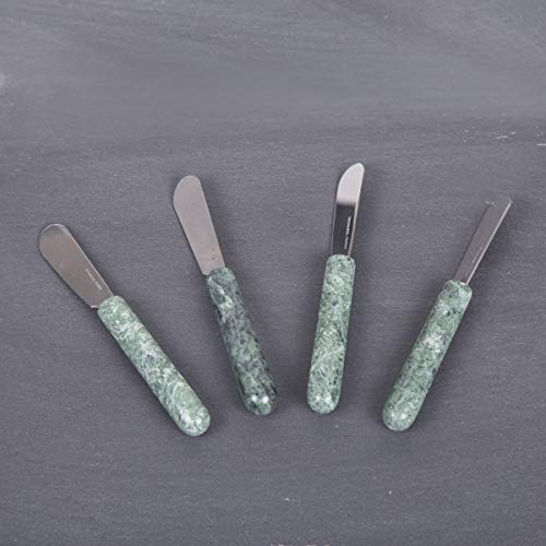 Creative Home Elevate Your Dining Experience: Natural Serpentine Handle Cheese Spreader Set - Image 3