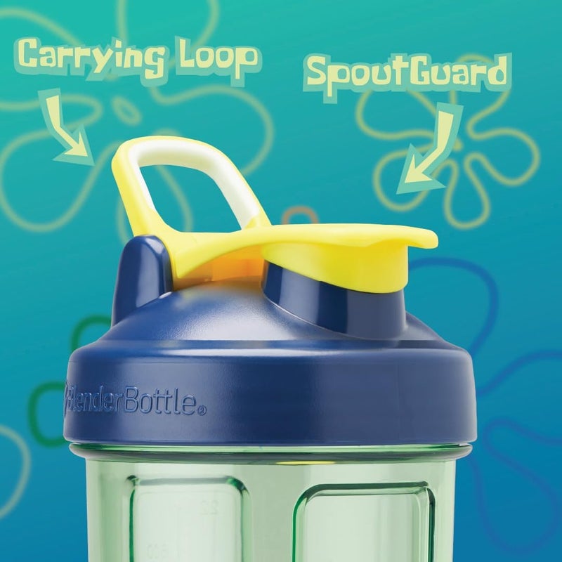 BlenderBottle زجاجة خلط بلندر بوتل سبونجبوب برو سيريز مثالية لمخفوقات البروتين وما قبل التمرين 28 أونصة زرقاء أنا جاهز - Image 2