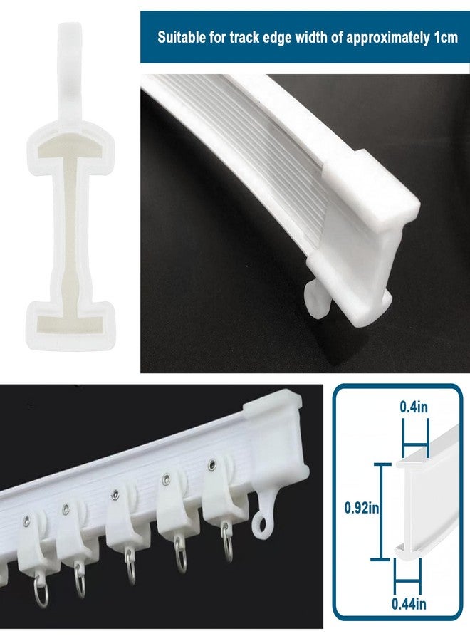 كريت آيديا مجموعة أغطية طرفية بيضاء لقضبان الستائر، مكونة من 8 قطع، مناسبة لقضبان الستائر المنحنية، والجدران، والأسقف. - Image 3