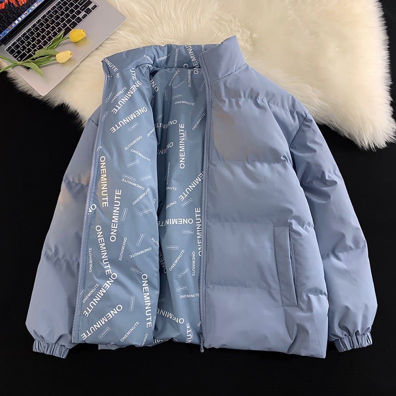 Double-Sided Cotton-Padded Coat Men'S Winter Thickened Down Cotton-Padded Coat American Niche High-Grade Fashion Brand Ruan Handsome Youth Coat - Image 2