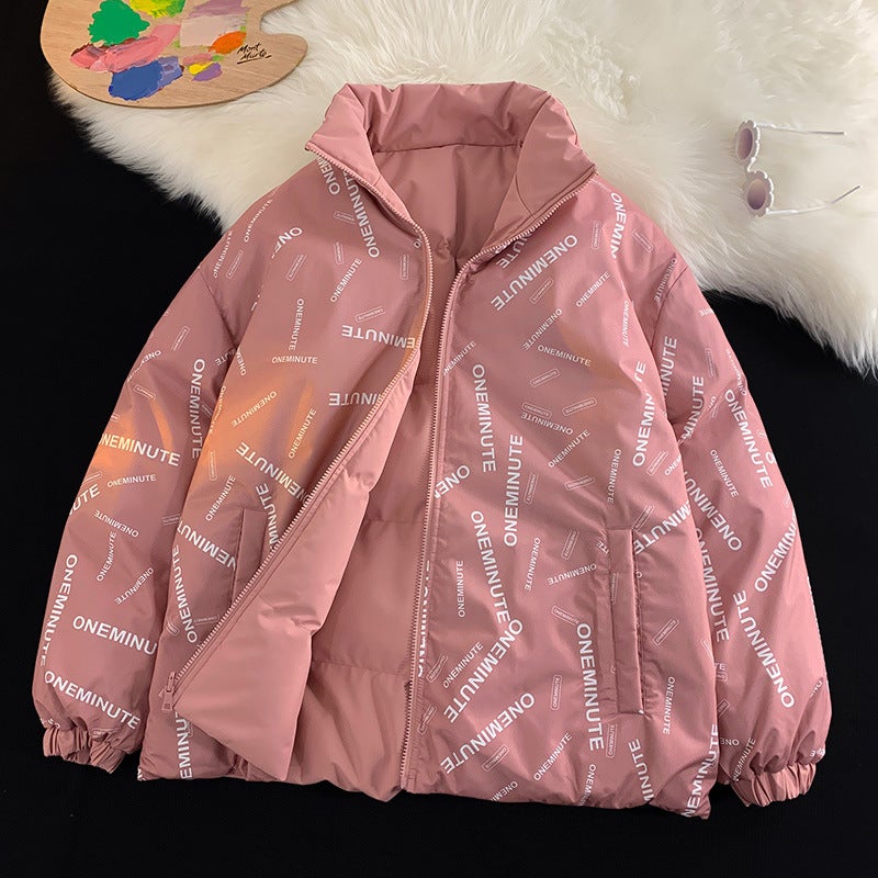 Double-Sided Cotton-Padded Coat Men'S Winter Thickened Down Cotton-Padded Coat American Niche High-Grade Fashion Brand Ruan Handsome Youth Coat - Image 1