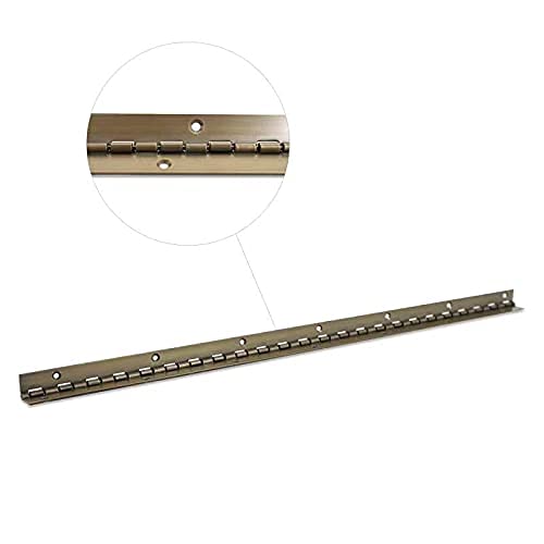 TooCust Piano Hinge 24 Inch, Continuous Hinge 24 inch, Thickened Steel Heavy Duty, Continuous Hinge with Antique Bronze Finish, 24" x 1-1/2" x 0.06" - Image 3