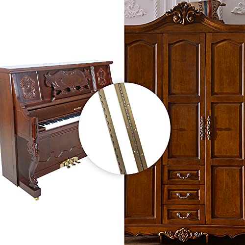 TooCust Piano Hinge 24 Inch, Continuous Hinge 24 inch, Thickened Steel Heavy Duty, Continuous Hinge with Antique Bronze Finish, 24" x 1-1/2" x 0.06" - Image 5