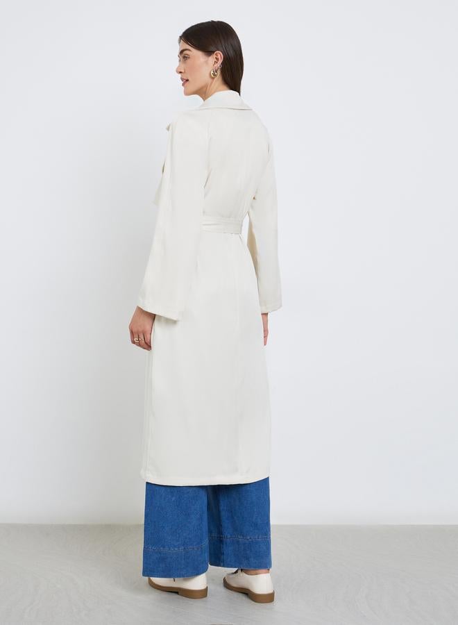 ستايلي معطف ترينش ميدي بحزام خصر - Image 5