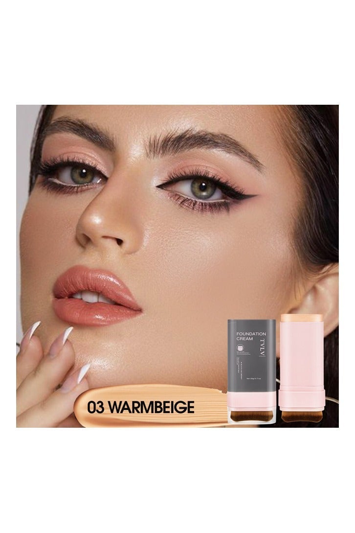 TVLV [Waterproof Concealer] 2-in-1 Concealer & Foundation Stick Waterproof, Sweat-Resistant |  03#WARMBEIGE/ - Image 3