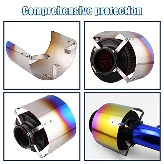 RYANSTAR RACING RYANSTAR Universal Air Intake Filter Cover Heat Shield Stainless Steel Cover compatible with 2.5-3.5" Cone Filter - Image 3