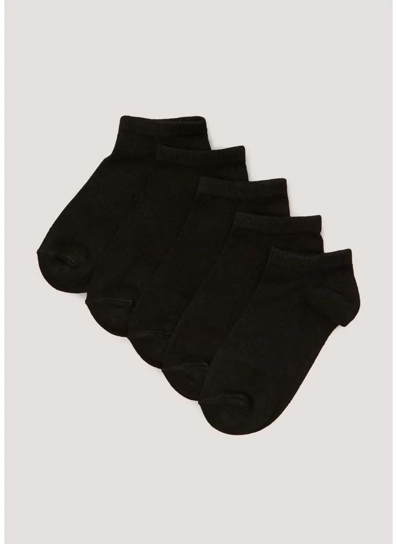 Matalan 5 Pack Soft Touch Bamboo Trainer Socks