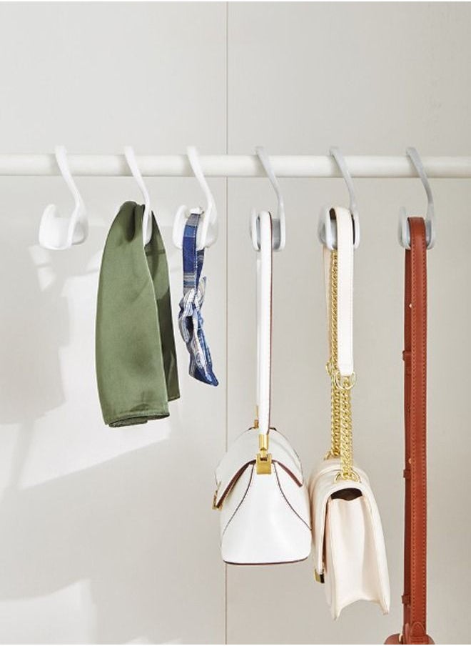 WooFree - 1 Pcs Stackable Hooks for Closet Handbags Ties Belts Scarves Hats Storage Space Saving Grey - Image 1