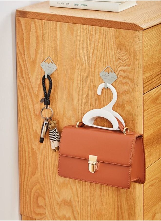 WooFree - 1 Pcs Stackable Hooks for Closet Handbags Ties Belts Scarves Hats Storage Space Saving Grey - Image 1