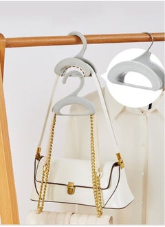 1 Pcs Stackable Hooks for Closet Handbags Ties Belts Scarves Hats Storage Space Saving Grey