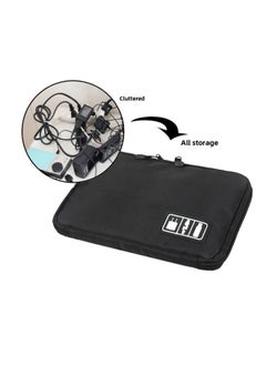 Generic Digital Data Cable Storage Bag Charger Charging Treasure Mobile Power Travel Bag Electronic Products Accessories Finishing Bag-Color:Blue  - Image 5