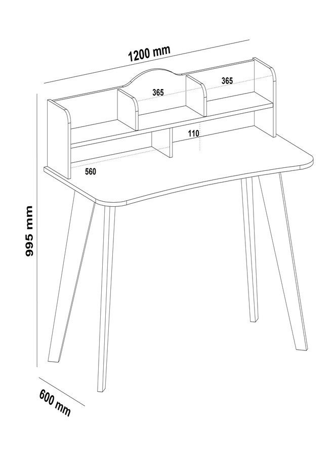 Pilati Console Table for living room. 126.5 x 61.5 x 6.5 cm. off white  - Image 3