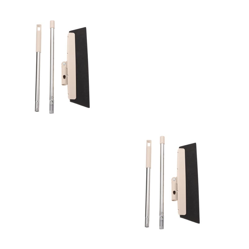 2pcs Portable Household Floor Sweeper Floor Cleaning Wiper for Home (Khaki) - Image 1