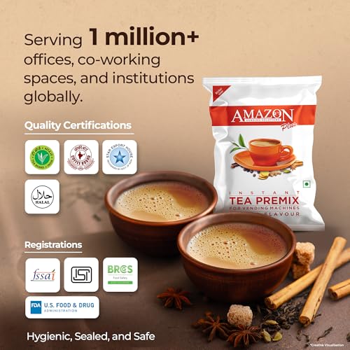 Atlantis Amazon 3 in 1 Instant Tea Premix Masala Plus 1 Kg Pack for Vending Machine - Image 5