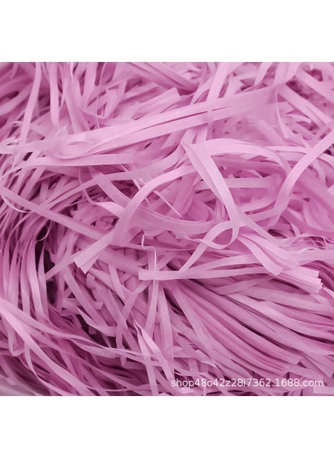 Factory wholesale raffia paper silk gift box candy box decorative filler shredded paper Silk a large number of in stock shredded paper strips Pink purple