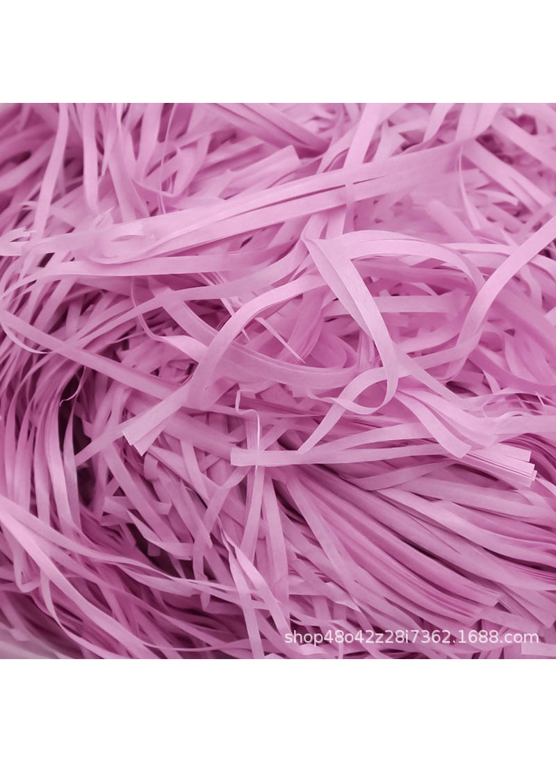 Factory wholesale raffia paper silk gift box candy box decorative filler shredded paper Silk a large number of in stock shredded paper strips Pink purple