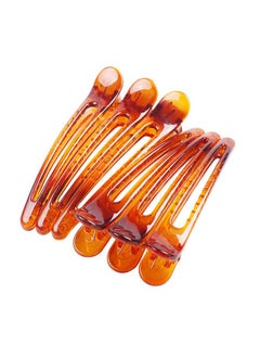 Suoirblss 12Pcs Plastic Duck Bill Teeth Hair Clips Non Slip Band Clips Alligator Bows Hair Clips Professional Hairdressing Salon Hair Barrettes For Hair Styling And Sectioning (Length3.7'' Brown)  - Image 5