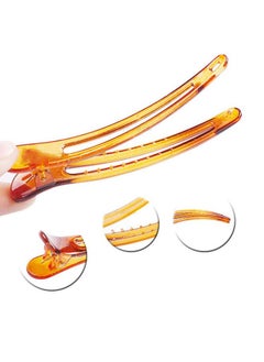 Suoirblss 12Pcs Plastic Duck Bill Teeth Hair Clips Non Slip Band Clips Alligator Bows Hair Clips Professional Hairdressing Salon Hair Barrettes For Hair Styling And Sectioning (Length3.7'' Brown)  - Image 2
